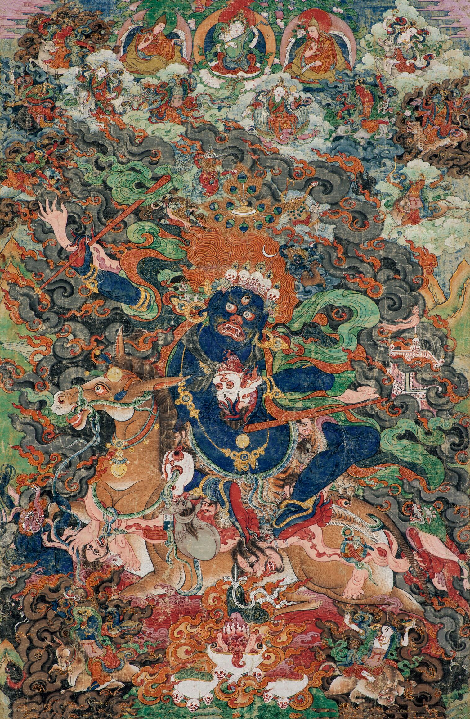 佛画 唐卡吉祥天母西藏格鲁派预览图