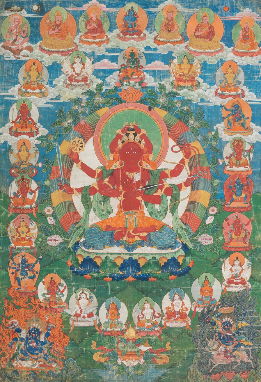 佛画 唐卡红度母预览图