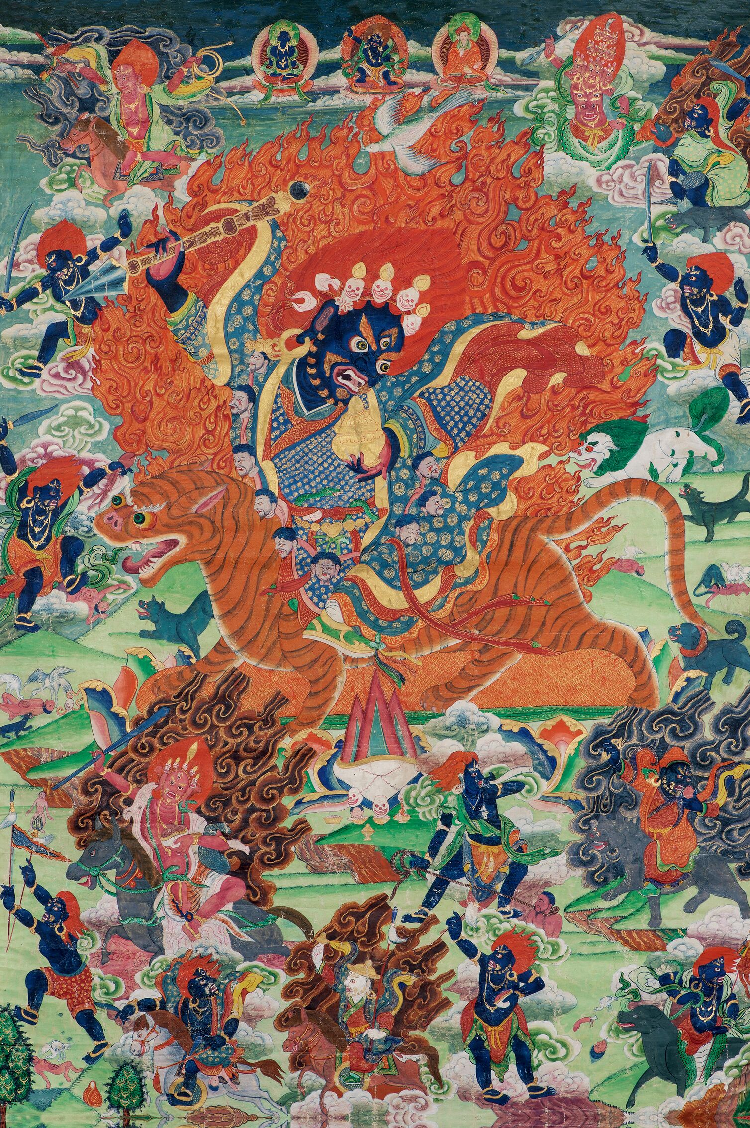 佛画 唐卡莲师忿怒金刚蒙古宁玛派预览图