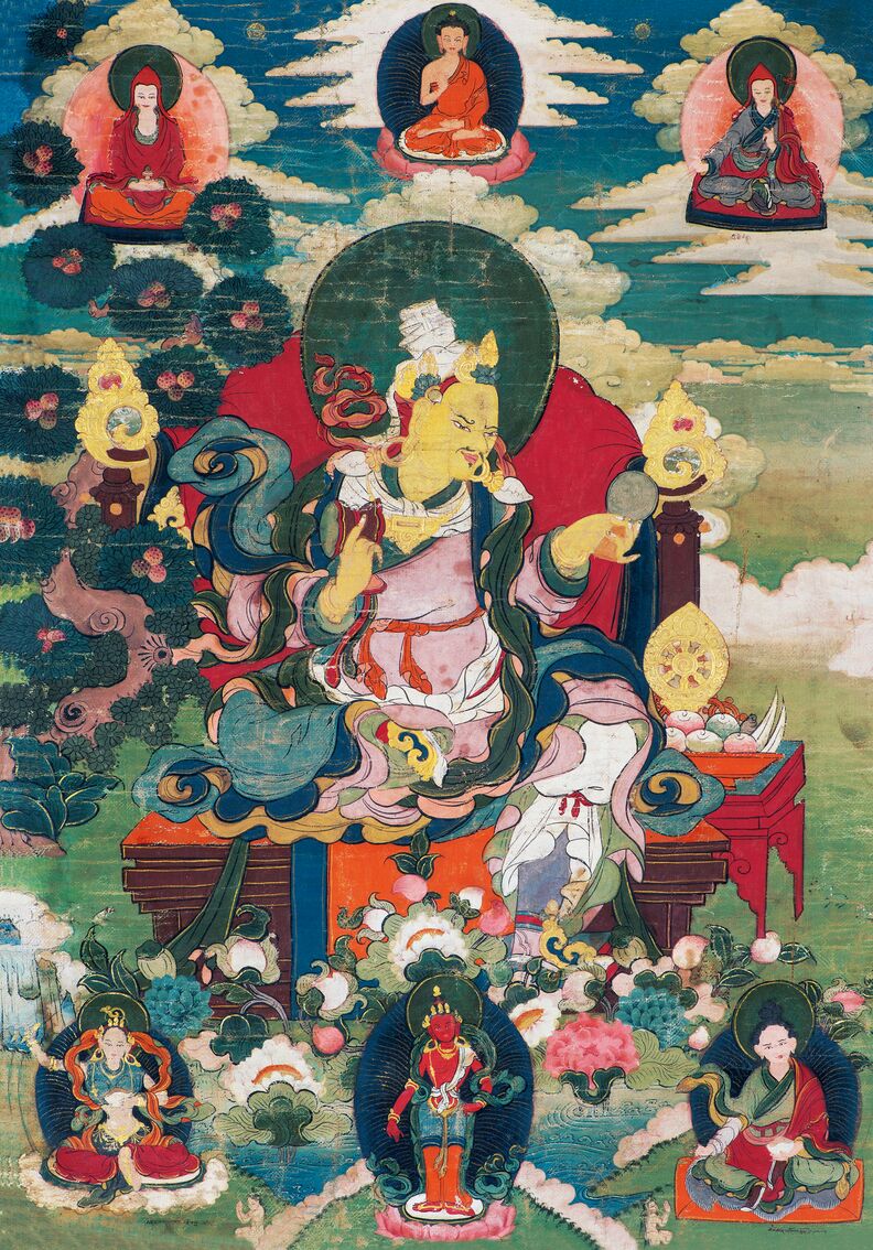 佛画 唐卡莲花王藏东宁玛派预览图