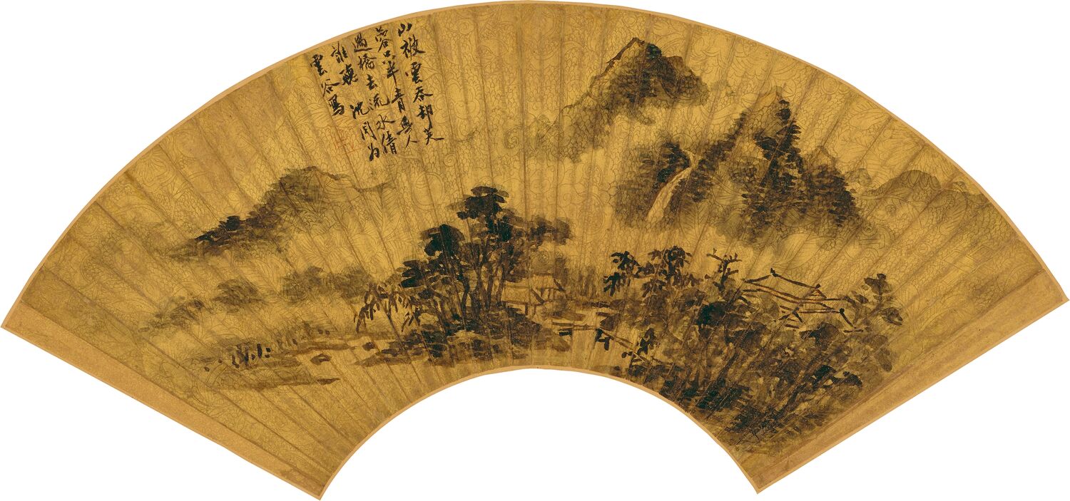 溪桥林屋图预览图