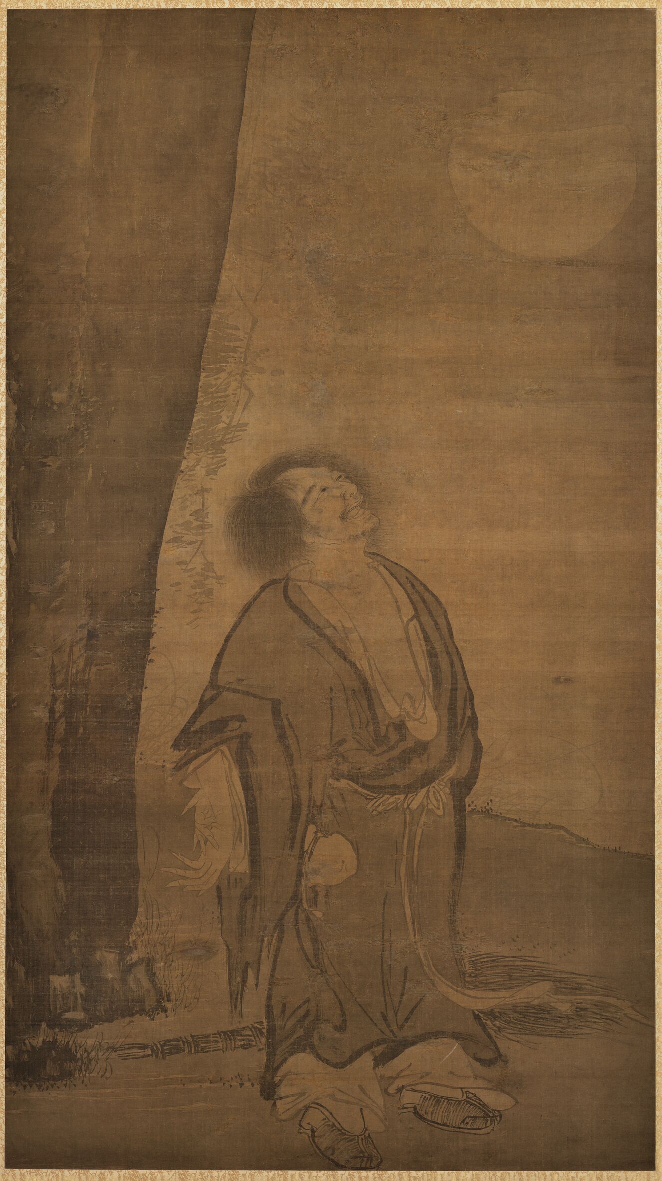拾得笑月图预览图