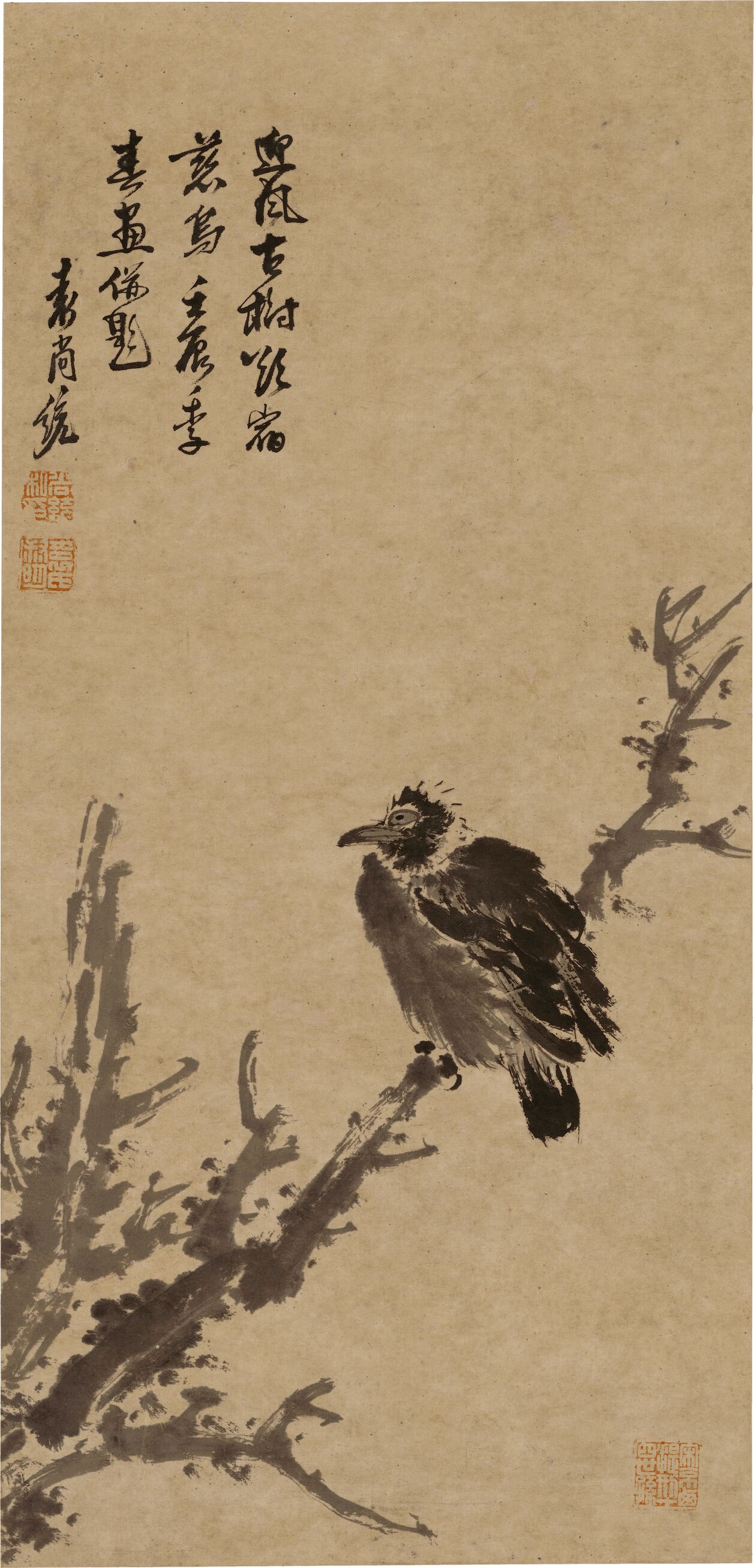 古木栖鸟图预览图