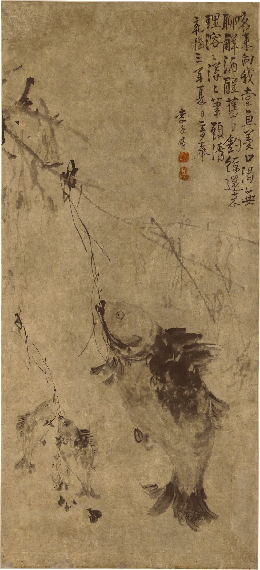 鲂鲤贯柳图立轴预览图
