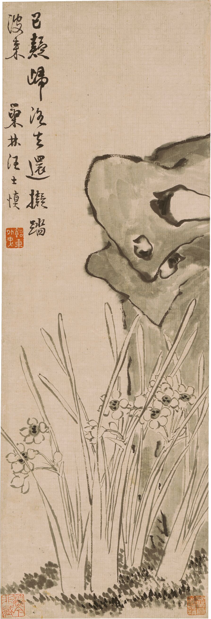 湖石水仙图预览图