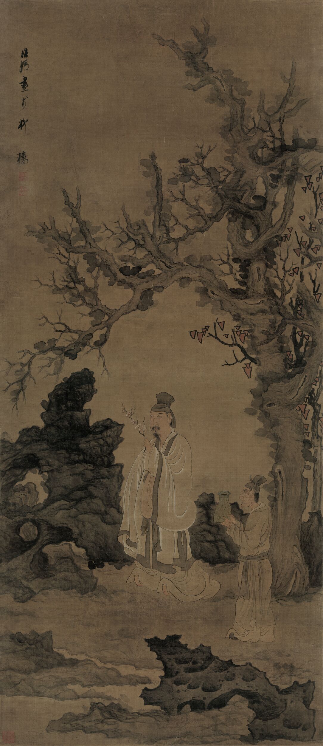摘梅高士图预览图