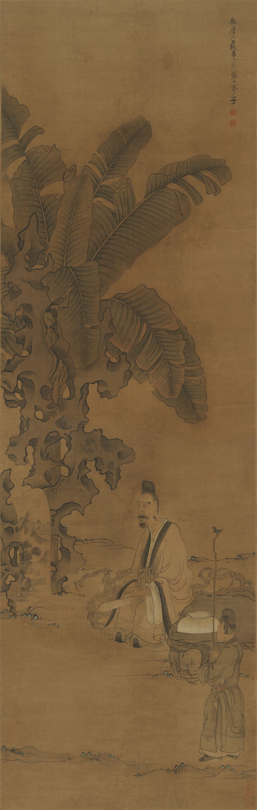 仿唐人蕉荫赏古图预览图
