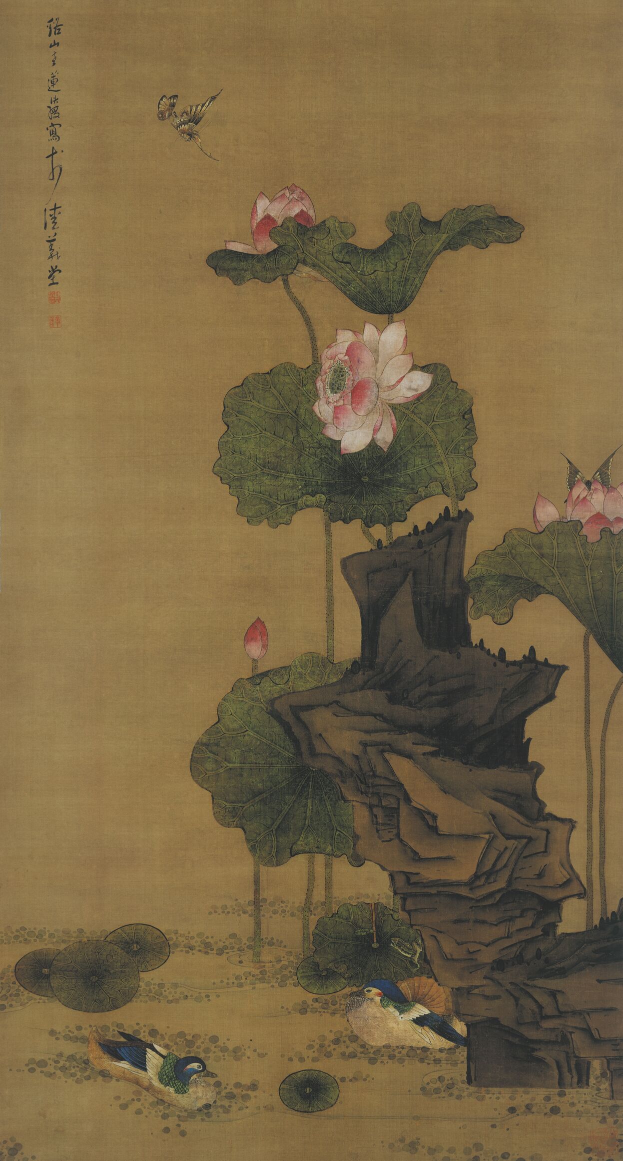 荷花鸳鸯图预览图
