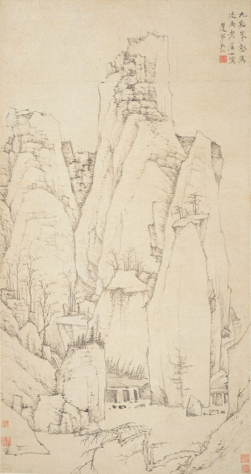 九溪峰壑图轴预览图