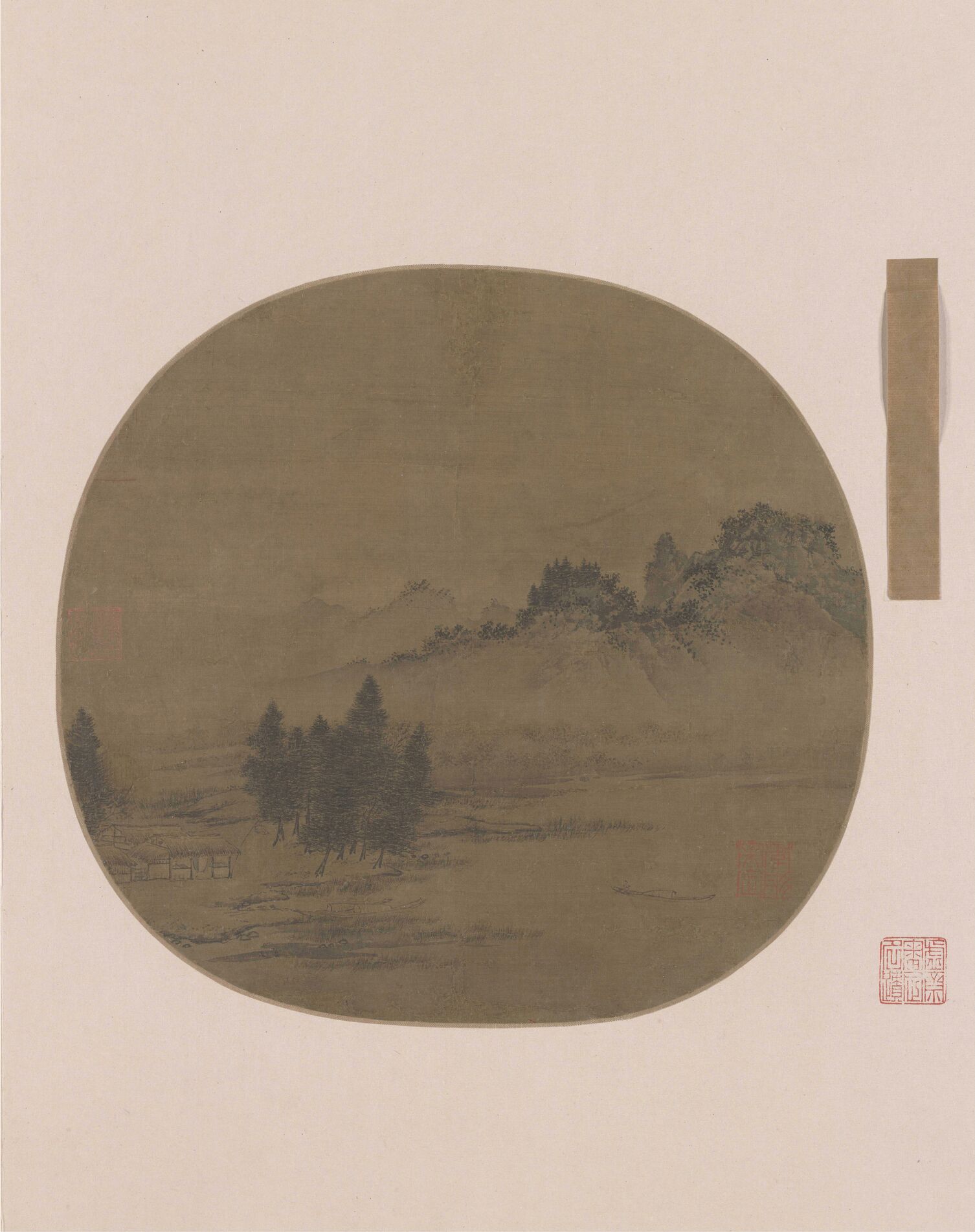 水村烟霭图预览图