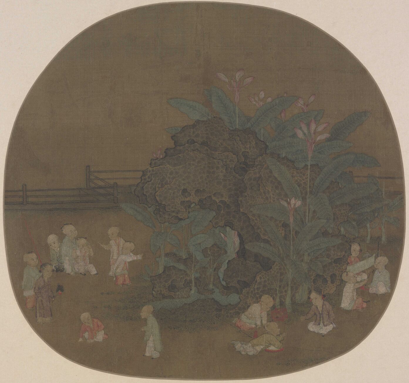 蕉石婴戏图预览图