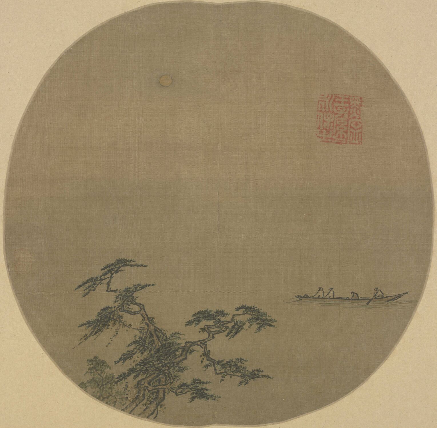 松溪泛月图预览图
