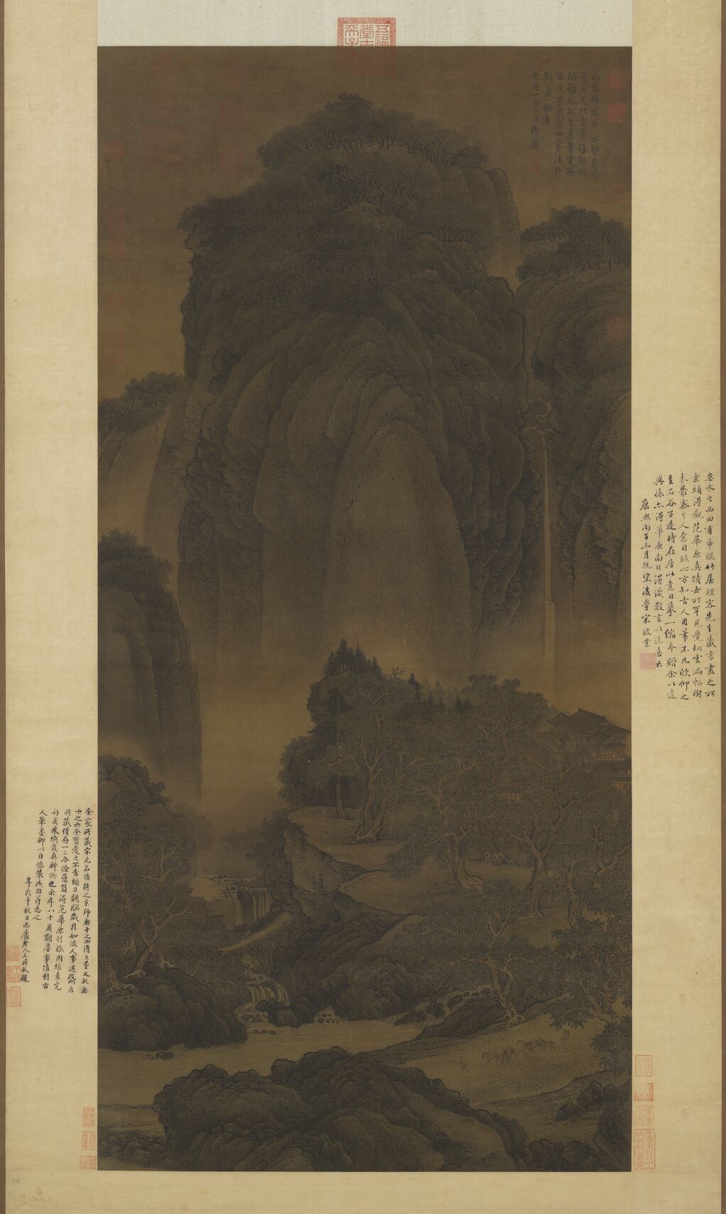 仿范宽溪山行旅图预览图