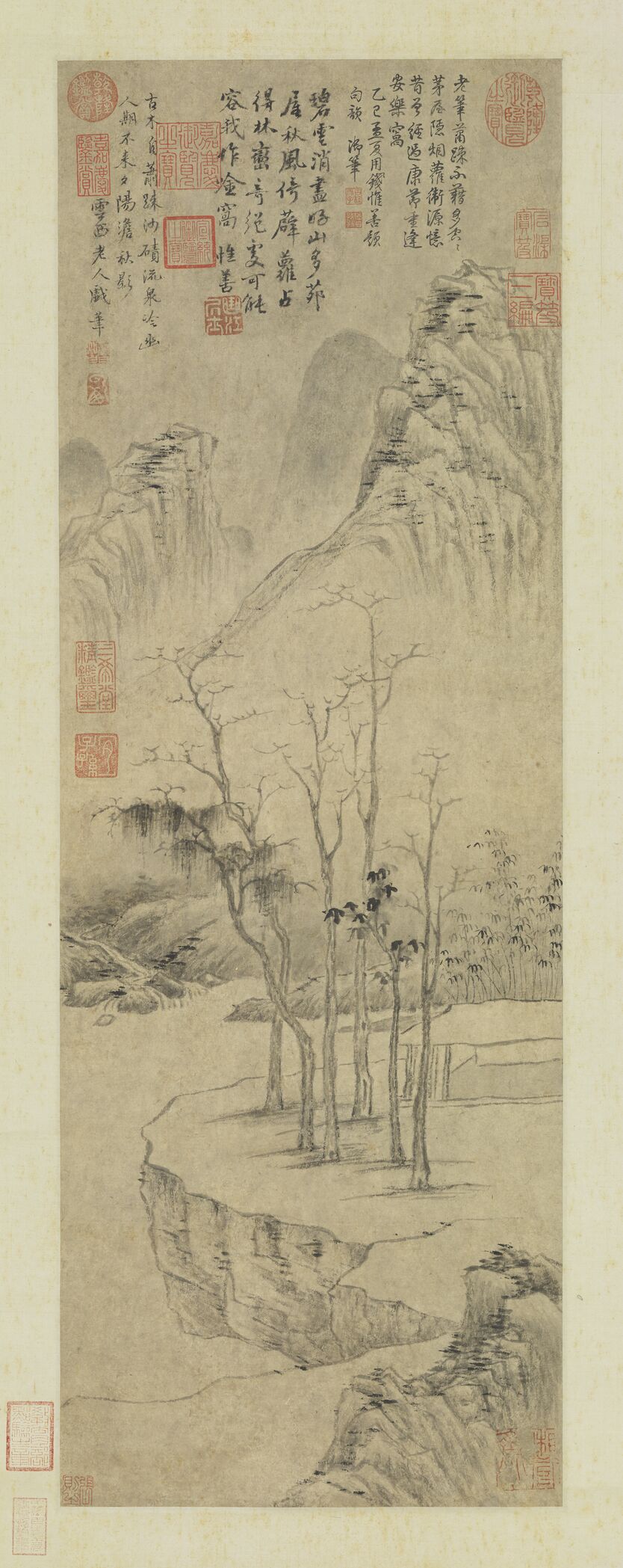 山水图（古木流泉）预览图