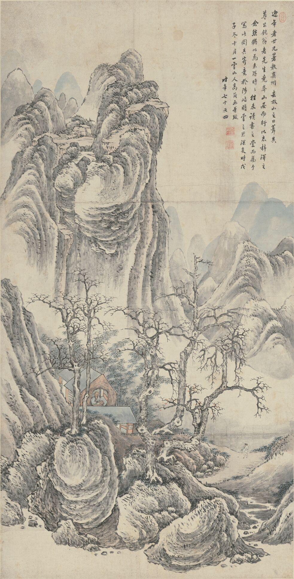 为迎年作山水图预览图