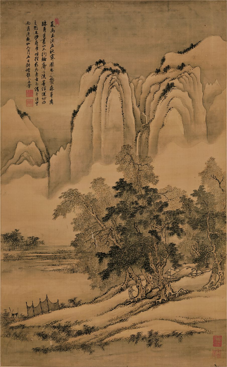 仿夏圭渔庄秋霁图预览图