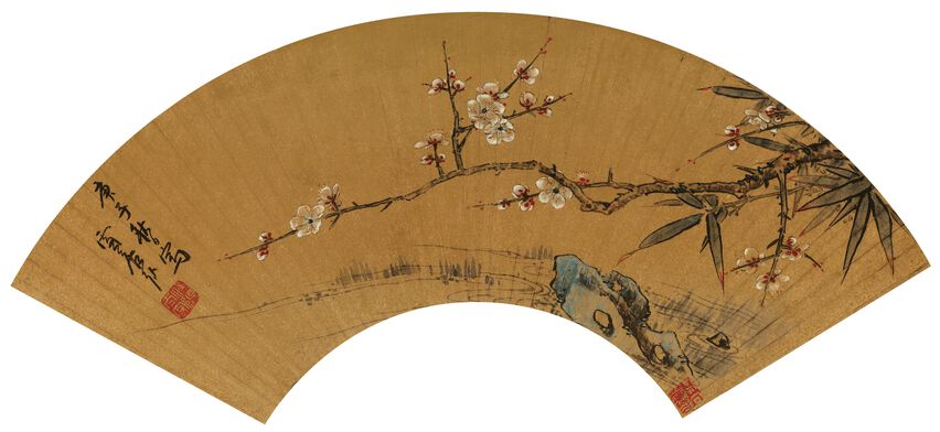 梅竹扇面预览图