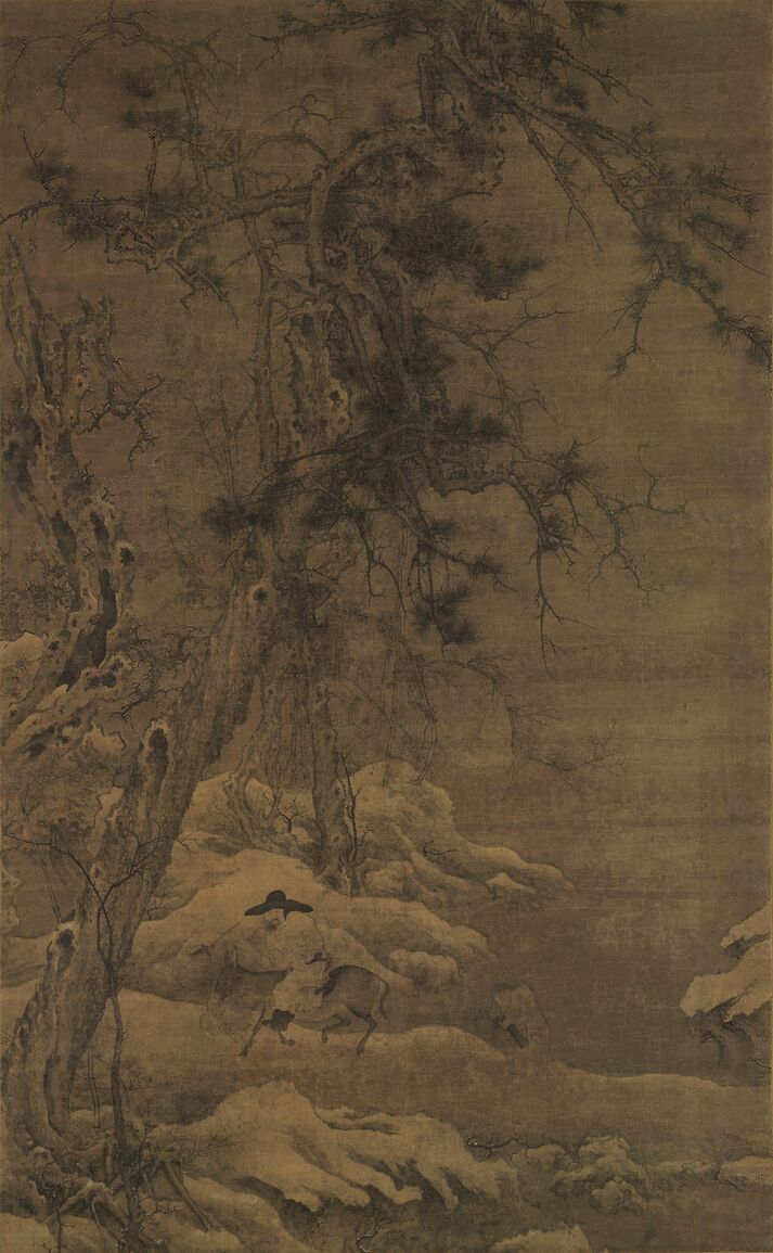 寒林骑驴图预览图