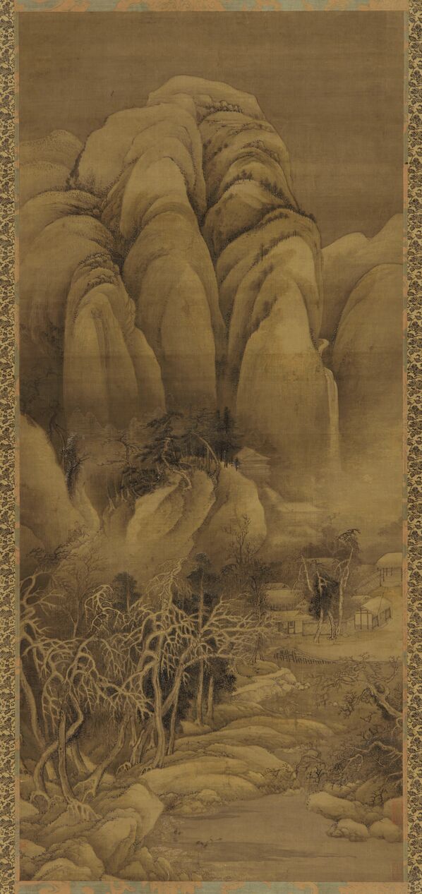 雪后山村图预览图