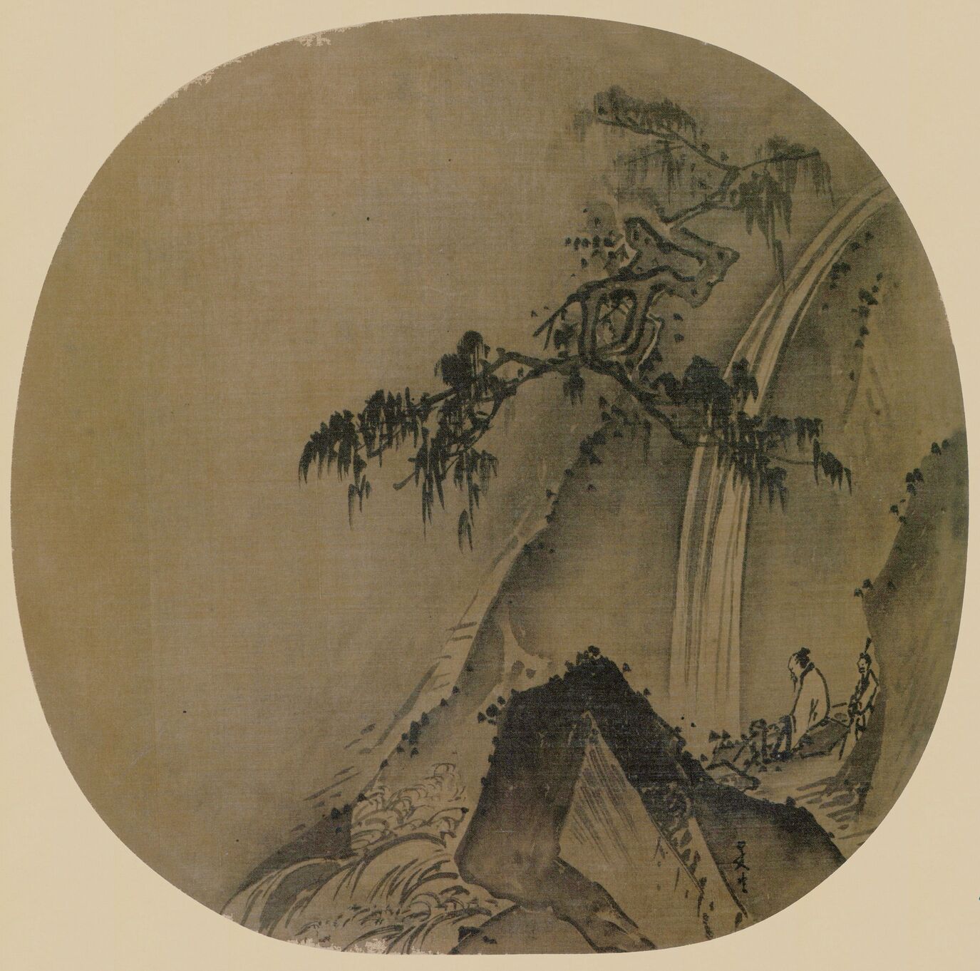 松下观瀑图预览图