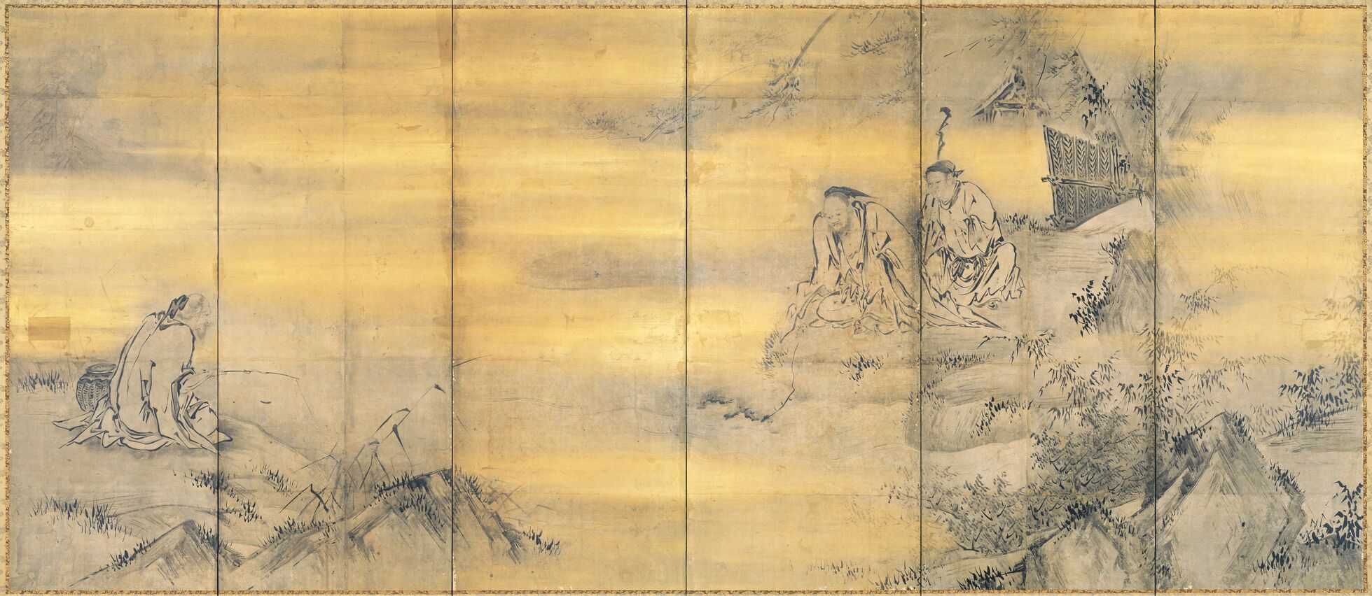 仙人高士图屏风（左）缩略图