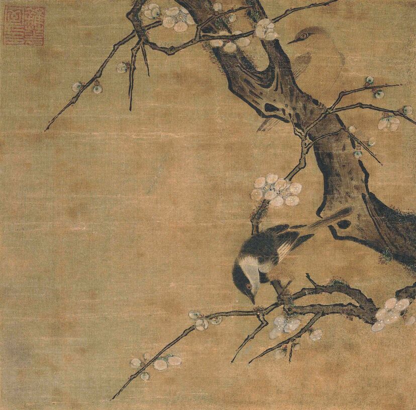 梅花小禽图预览图