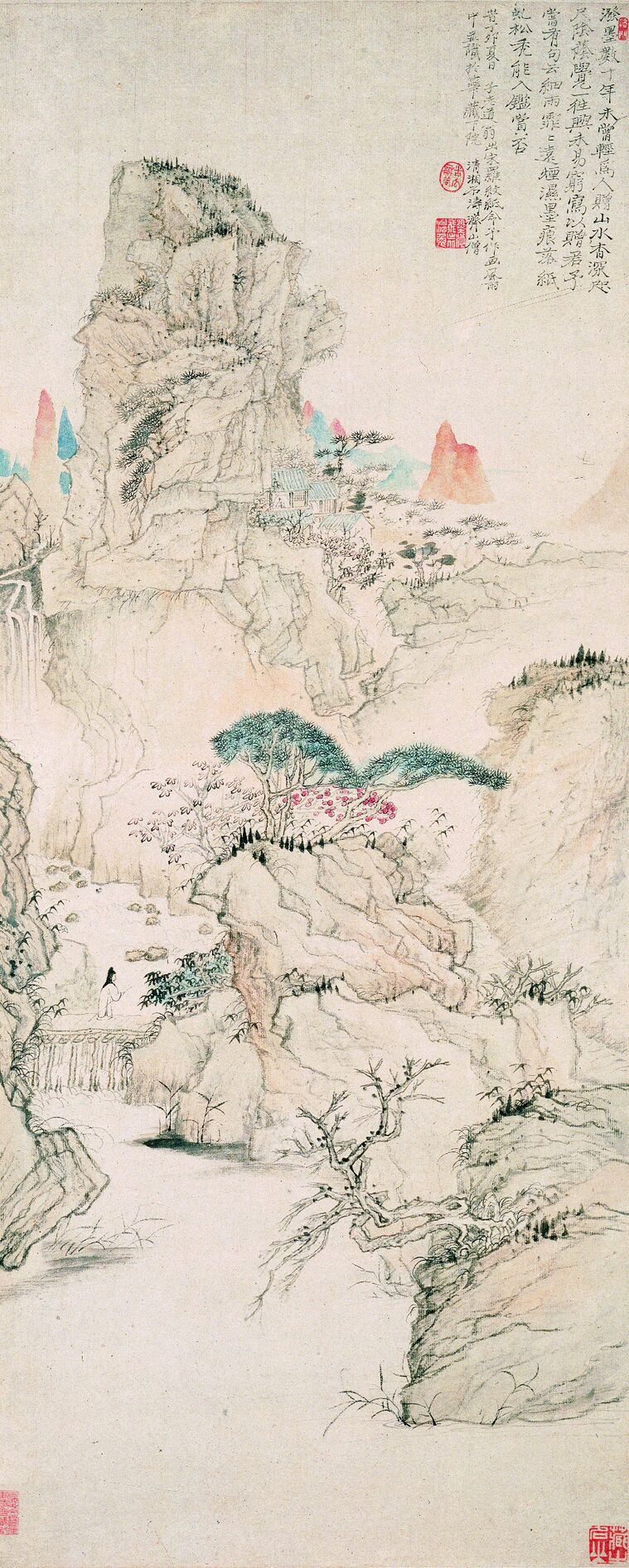 细雨虬松图预览图