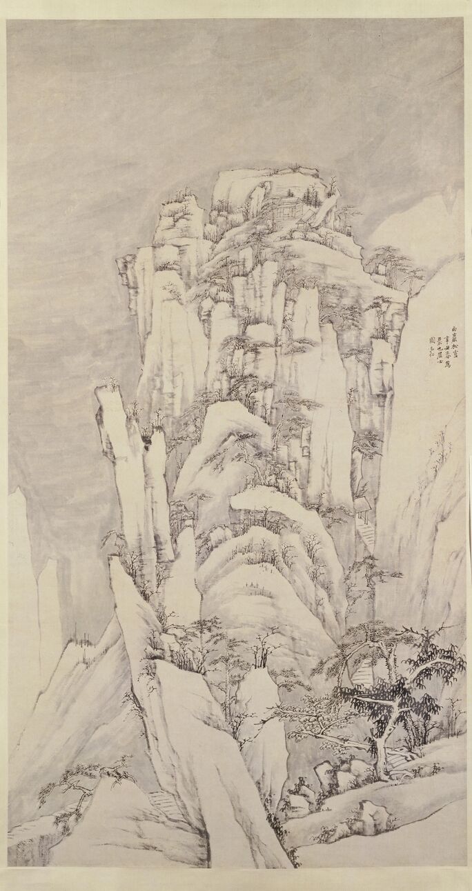 西岩松雪图轴预览图