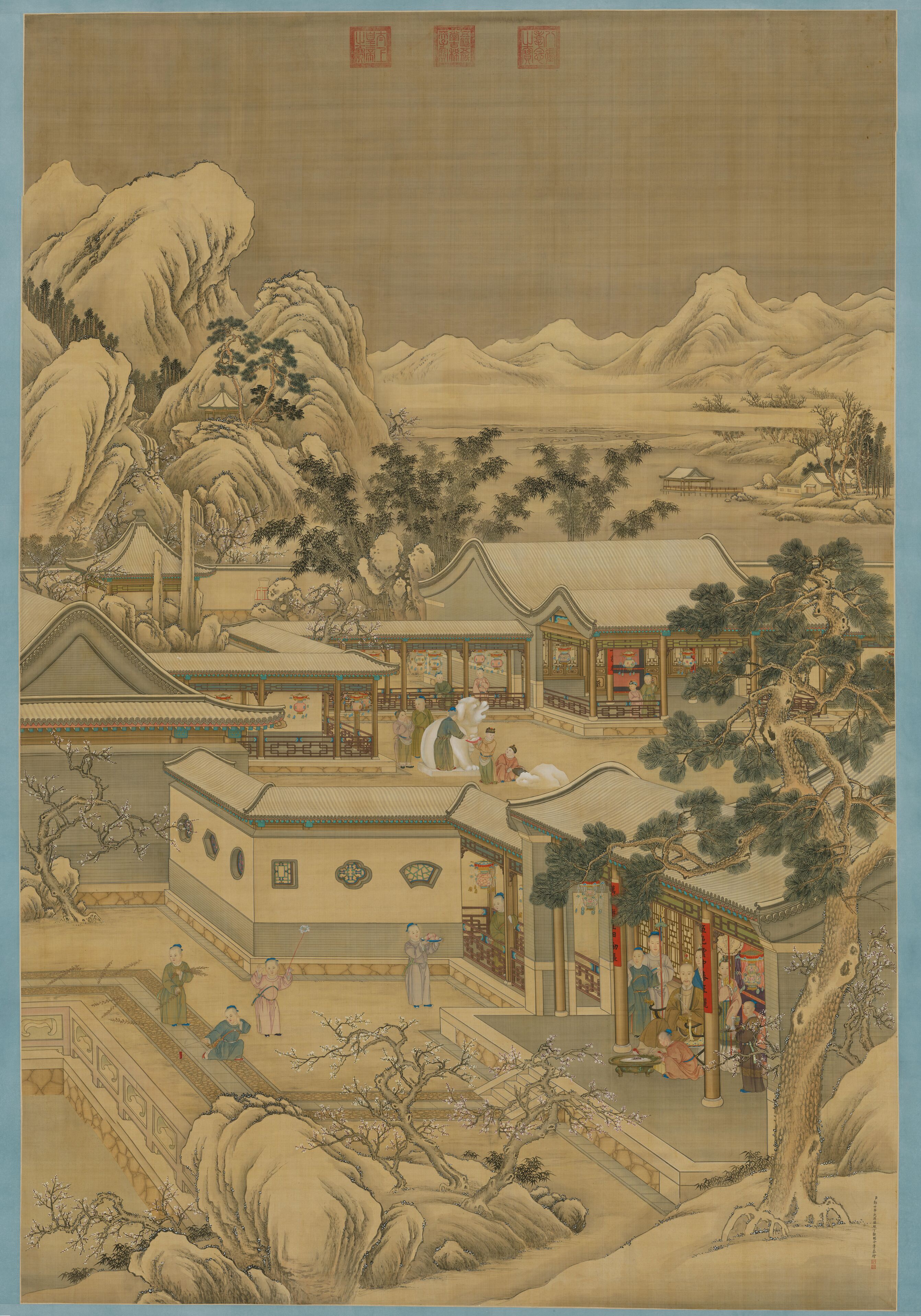 乾隆帝岁朝行乐图轴预览图