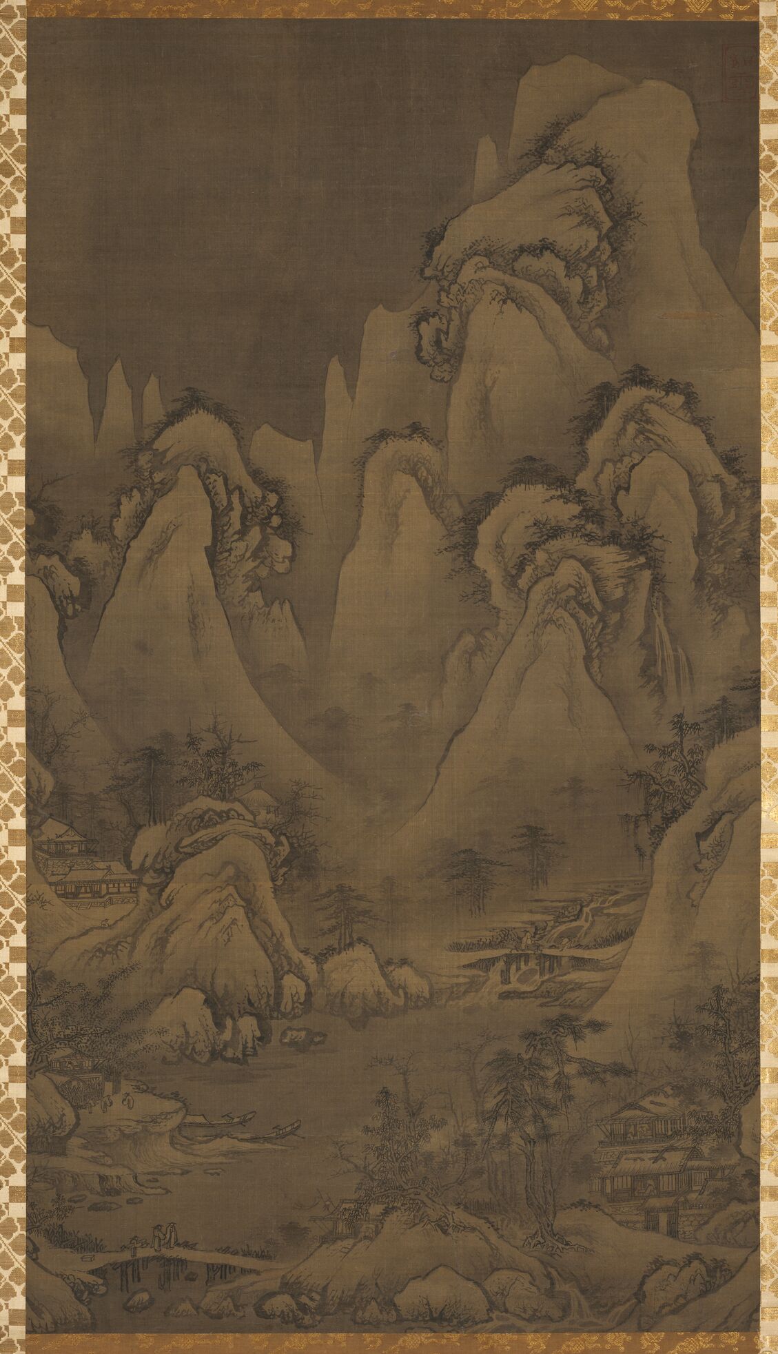 雪景山水图缩略图