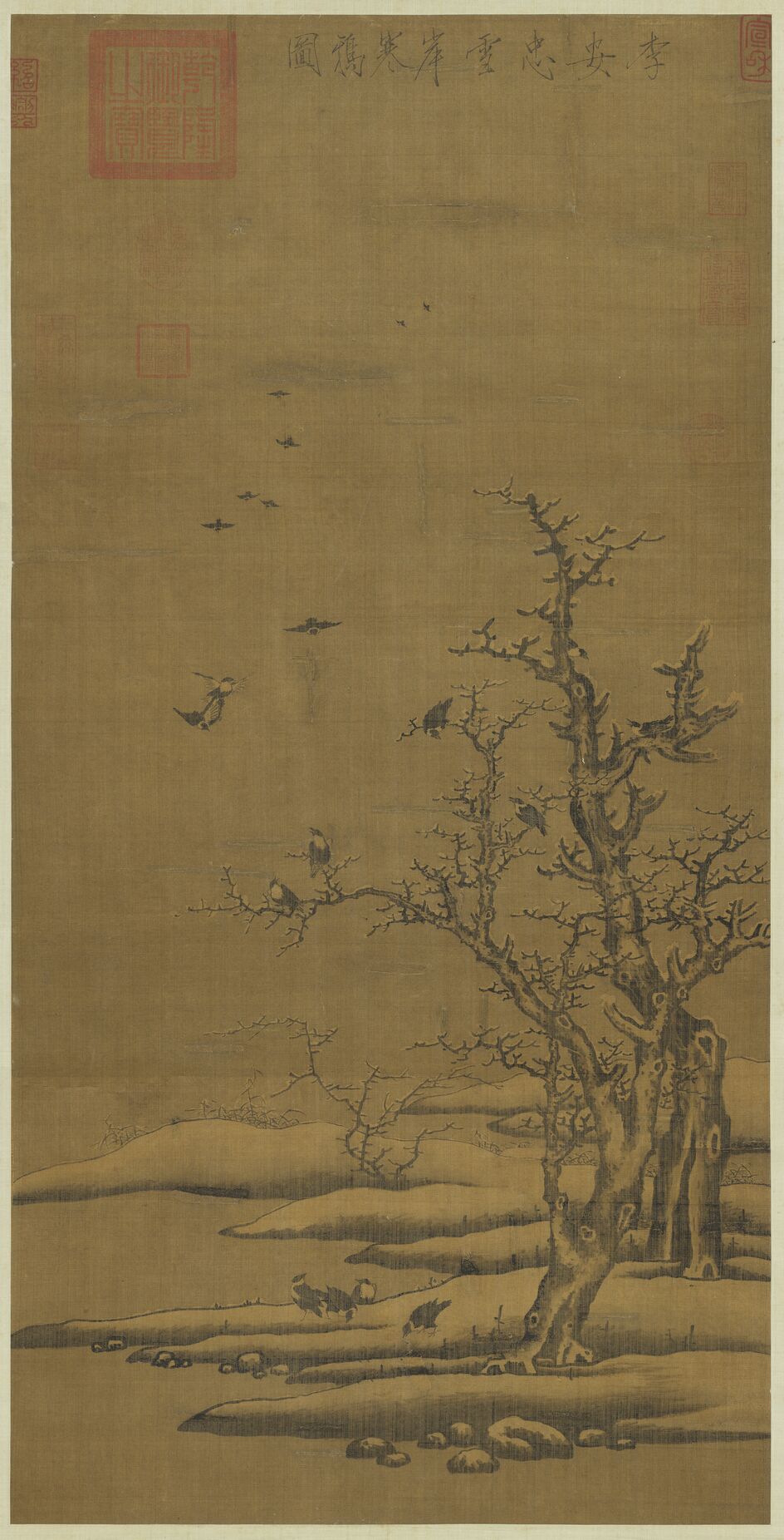 雪岸寒鸦图预览图