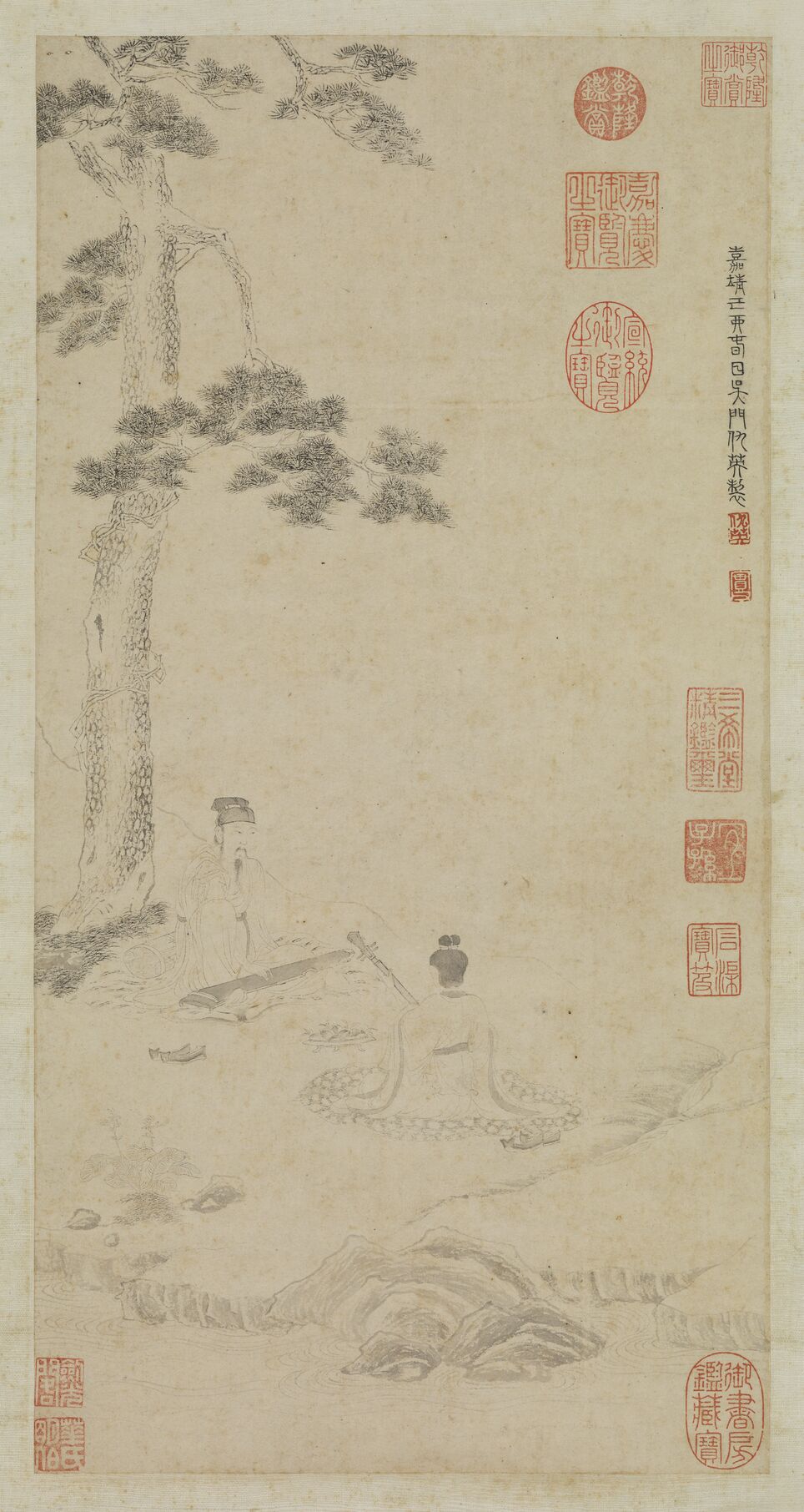松阴琴阮图预览图