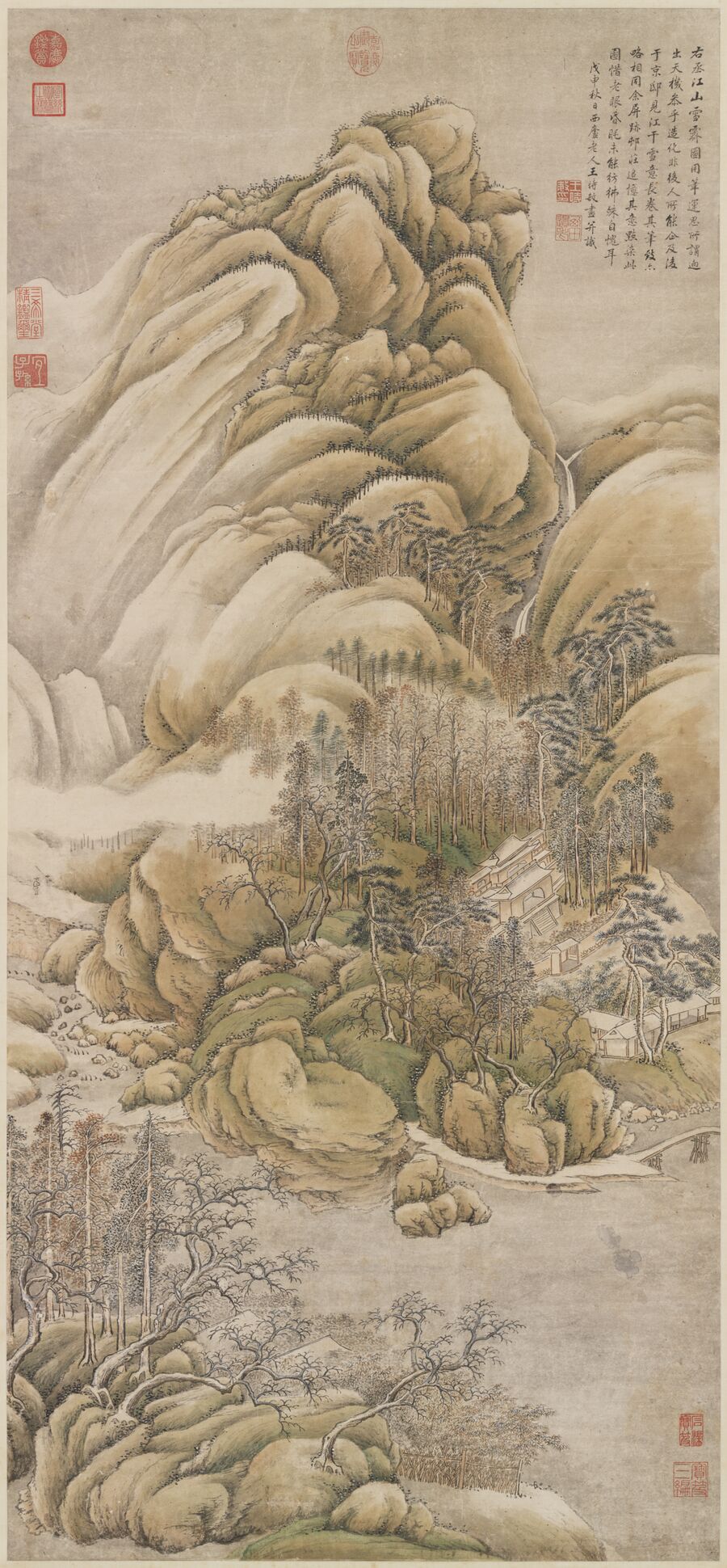 仿王维江山雪霁图预览图