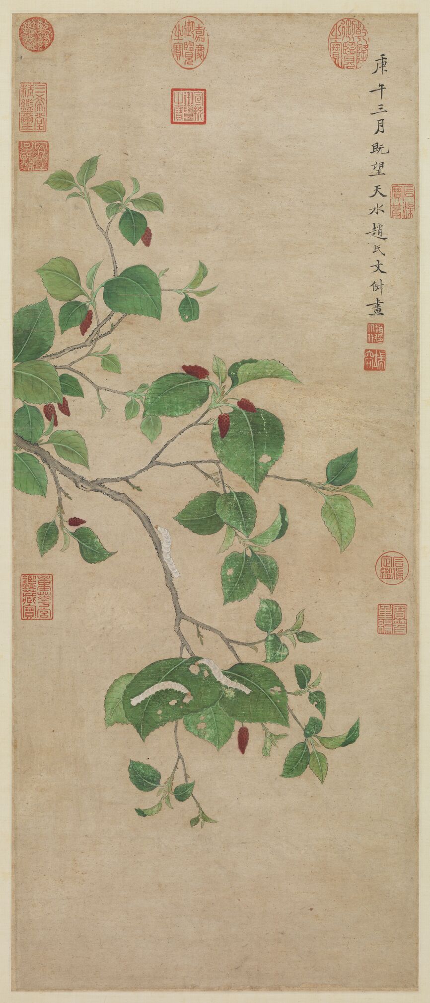 春蚕食叶图缩略图