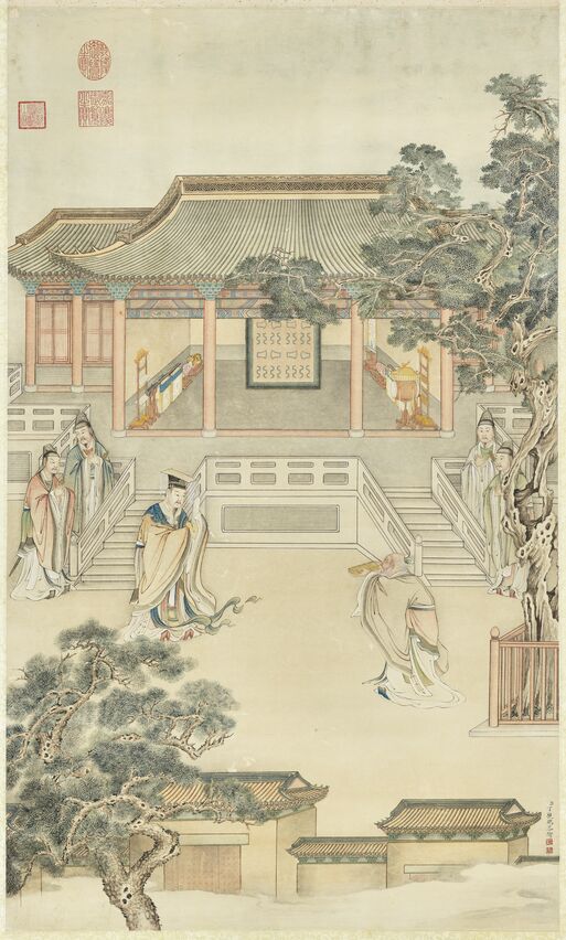 丹书受戒图轴预览图