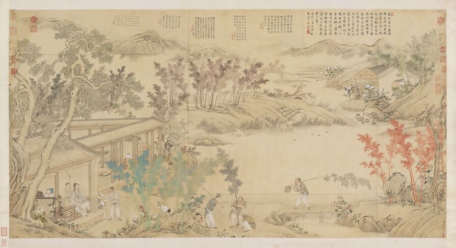 御笔莳竹诗轴预览图