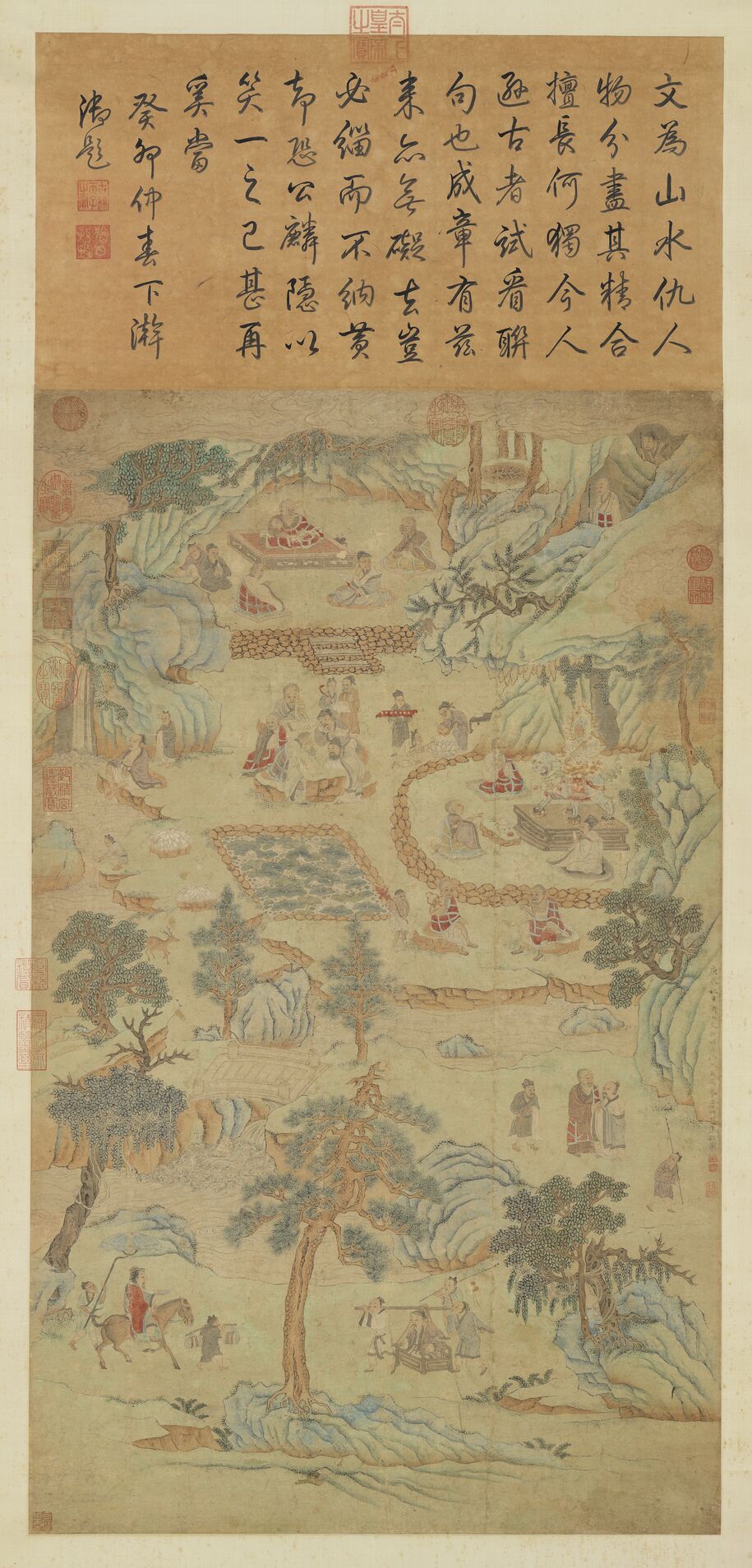 摹李公麟莲社图预览图