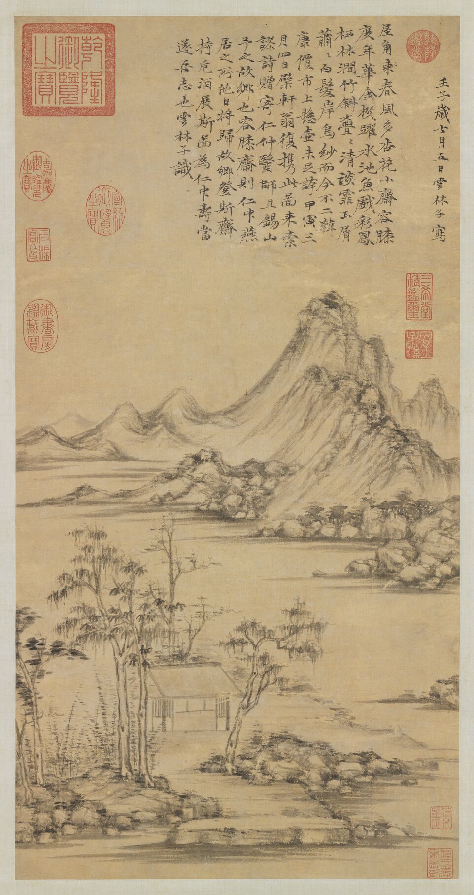 疏林远岫图预览图