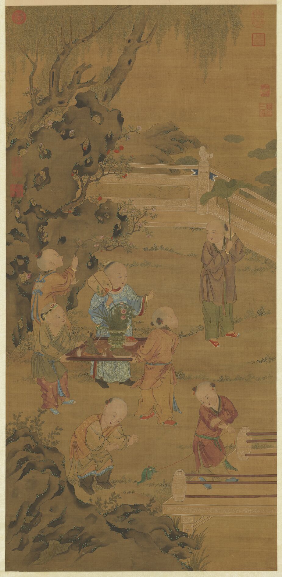 夏景戏婴图预览图