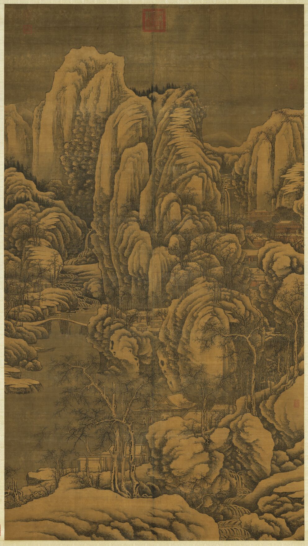溪山初雪轴预览图
