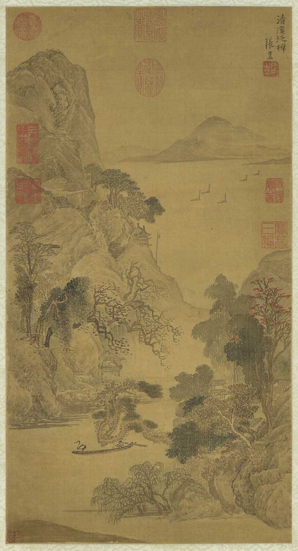 清溪泛棹轴预览图
