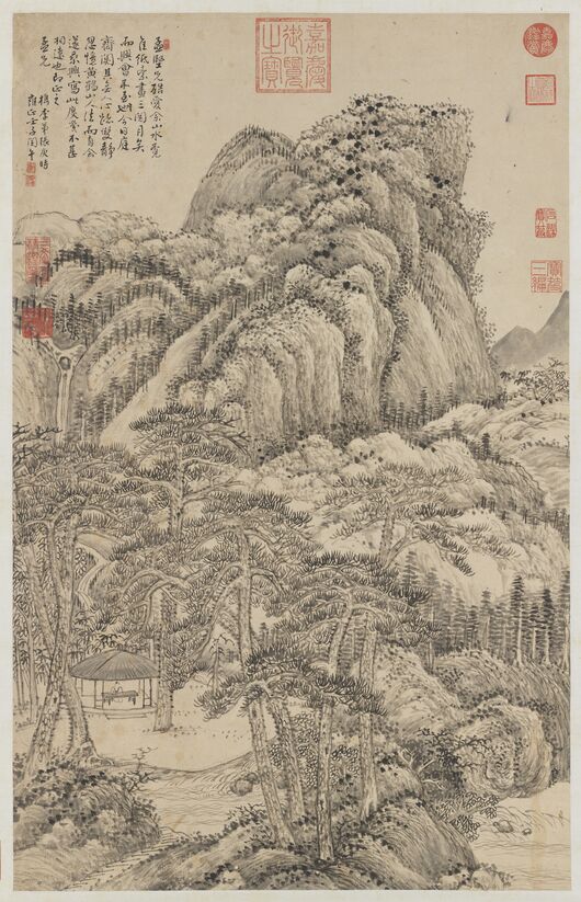 仿王蒙山水预览图