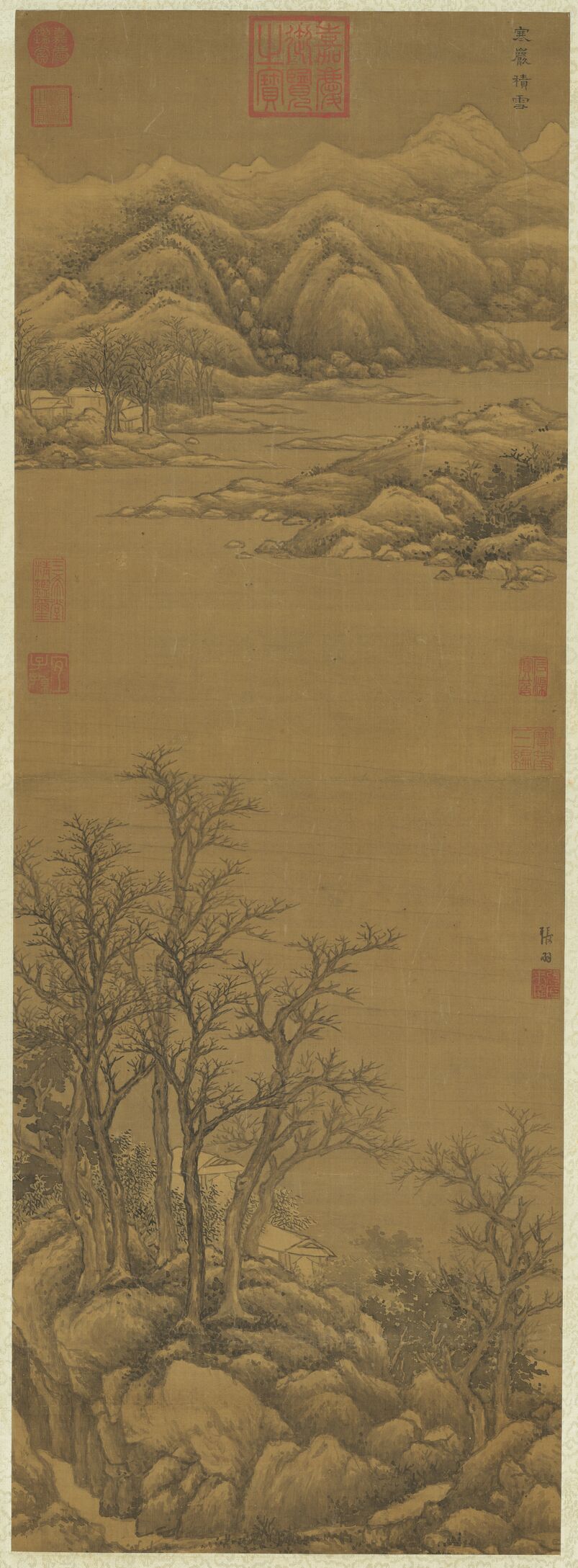寒岩积雪图预览图