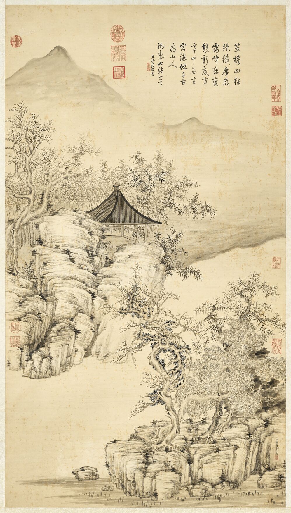 笠亭岚霭轴预览图