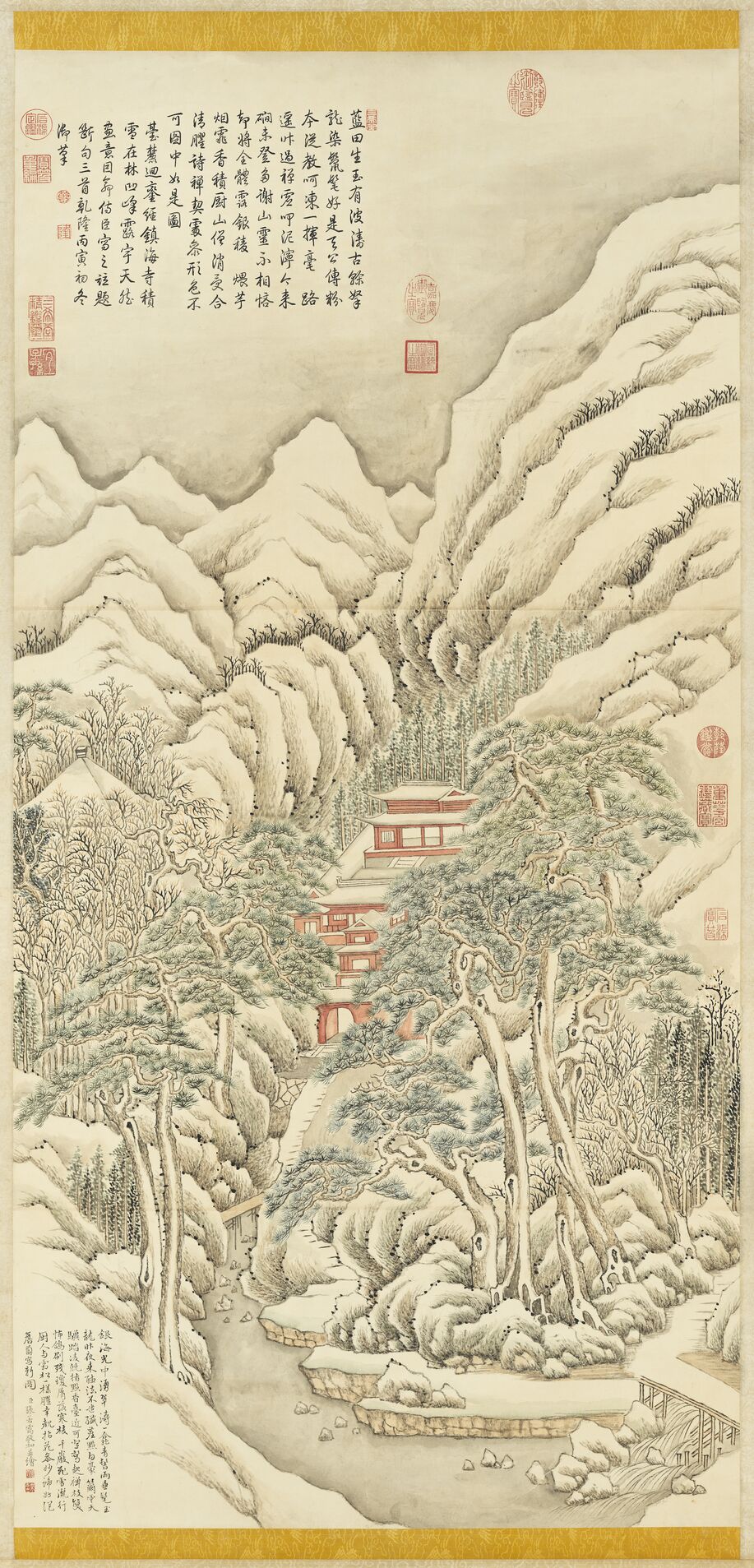 镇海寺雪景轴缩略图