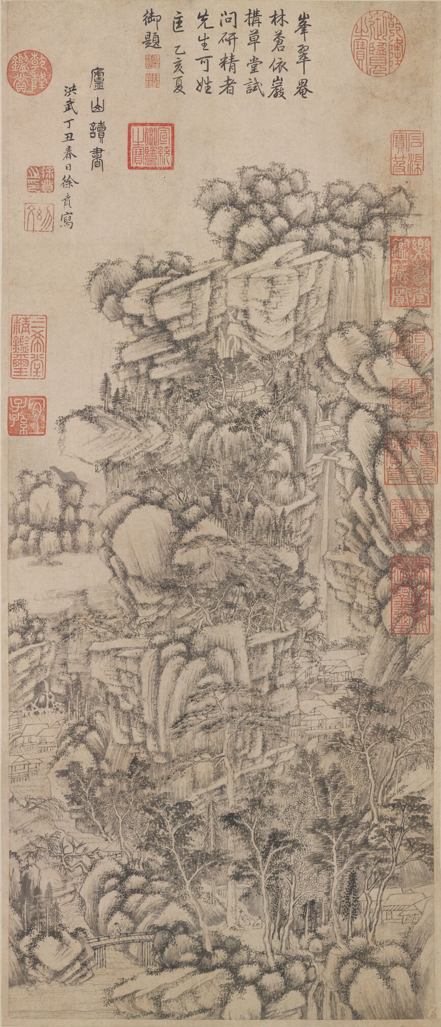 庐山读书图缩略图