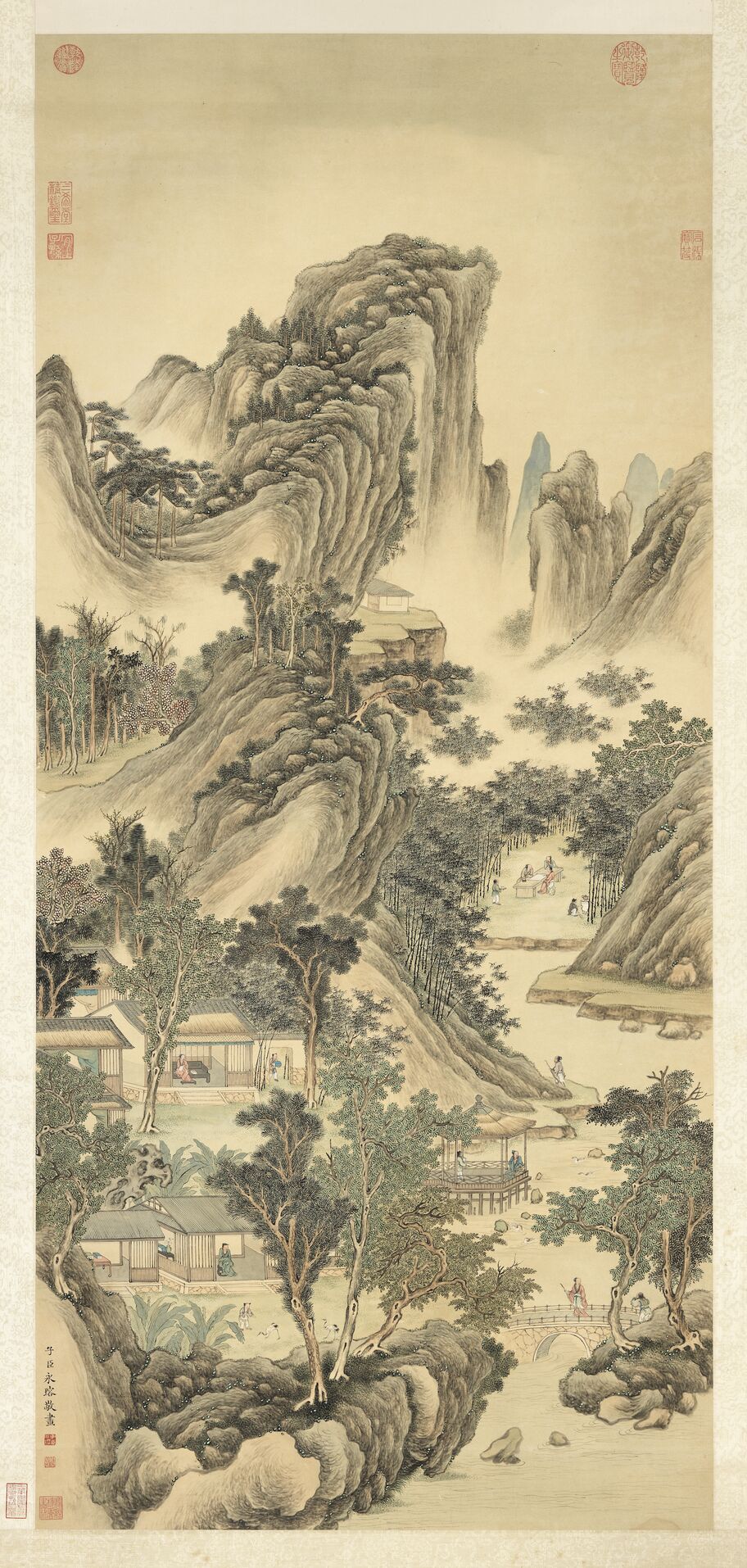 永瑢竹溪销夏轴预览图