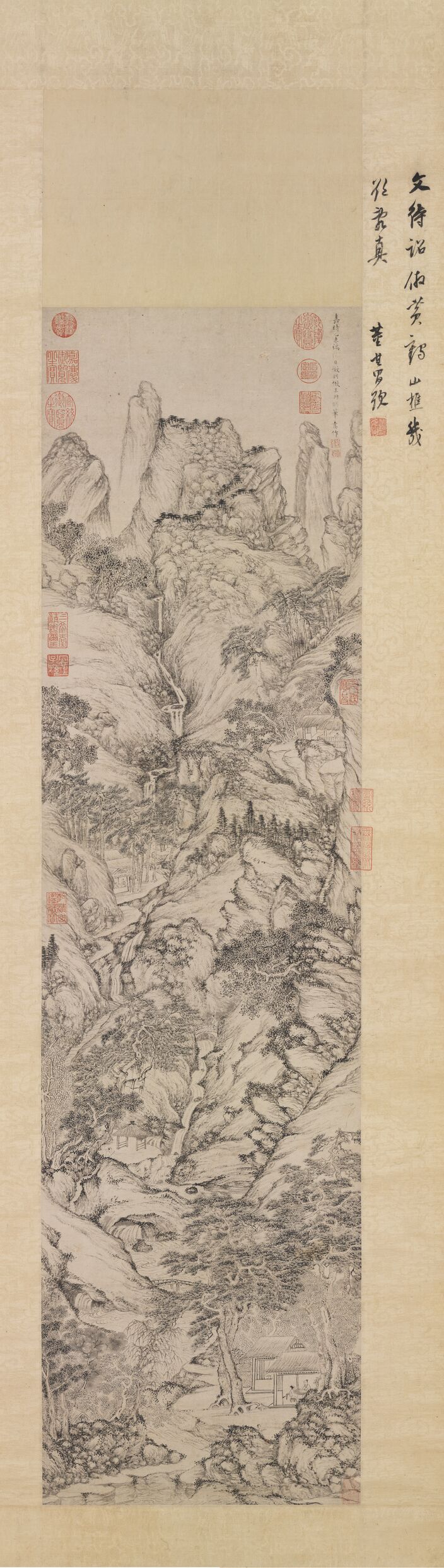 仿王蒙山水图预览图