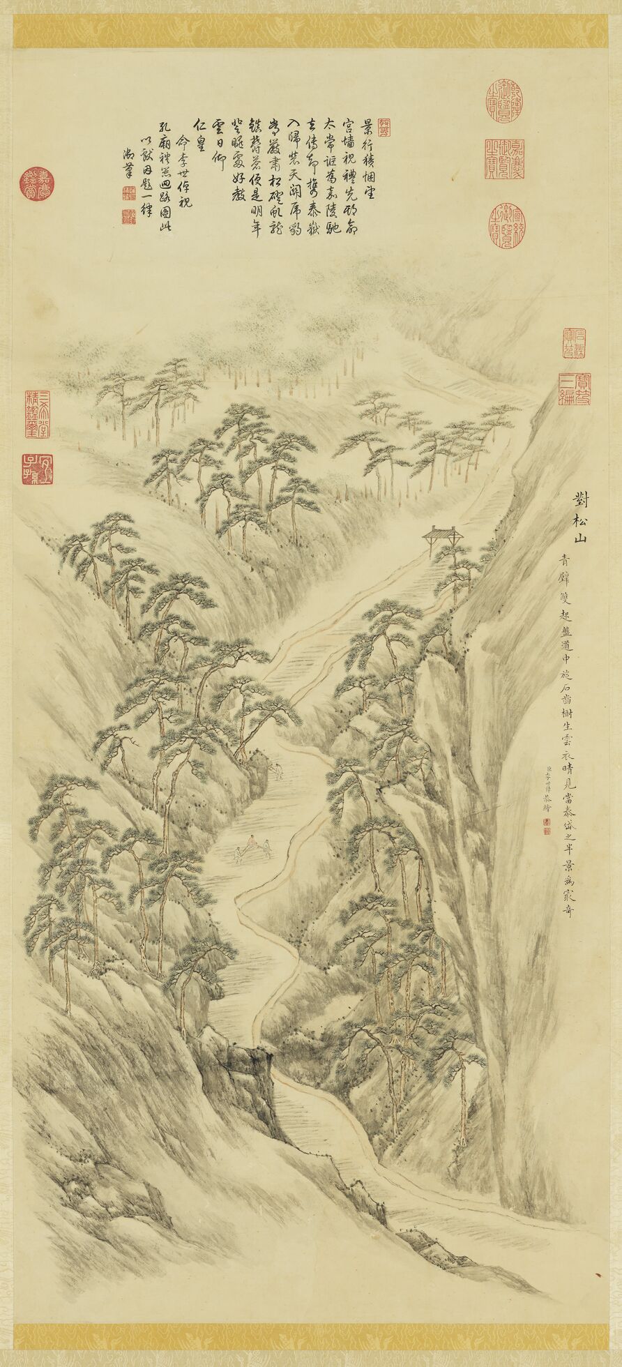 对松山图轴预览图