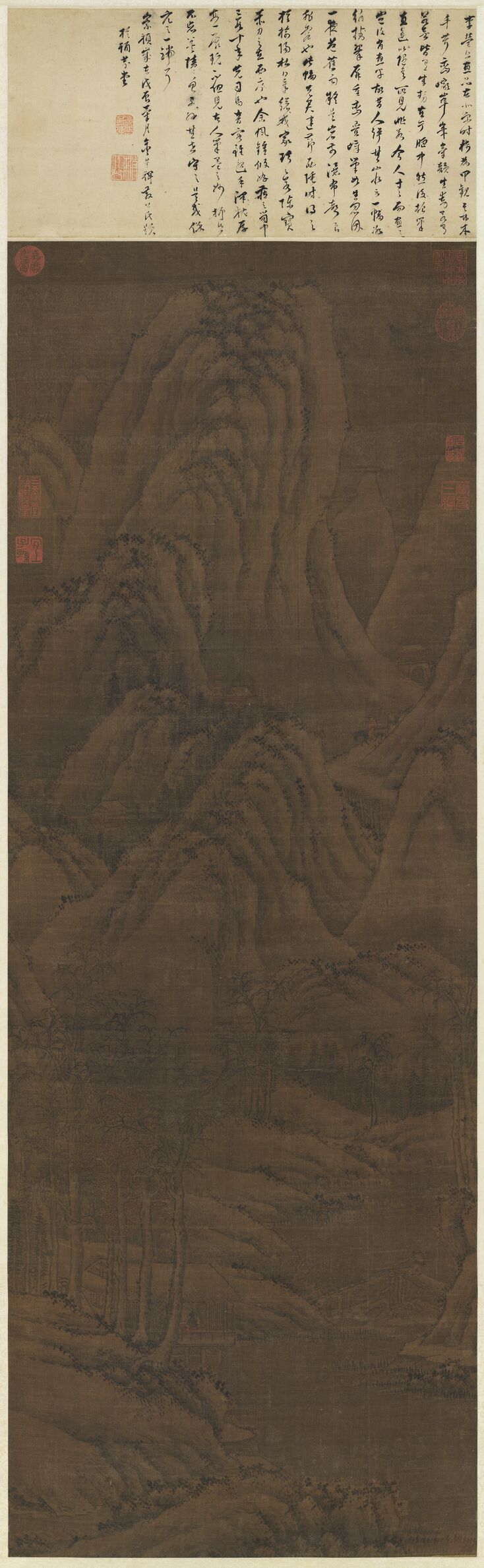 秋山萧寺图预览图